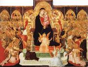 Ambrogio Lorenzetti Madonna with Angels and Saint oil